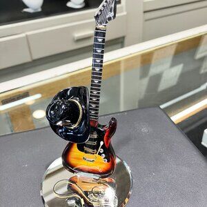 Country Guitar Glass Figurine